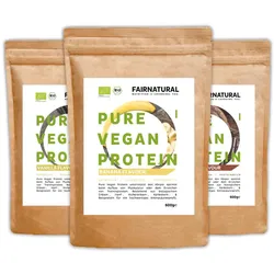 Bio Veganes Proteinpulver 3er-Bundle (Vanille, Schoko, Banane)