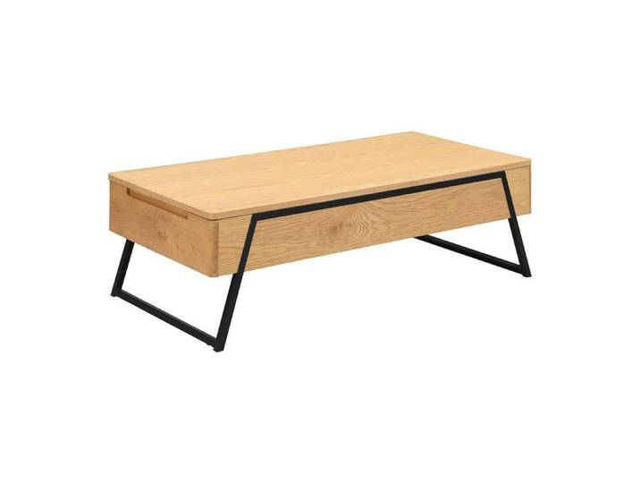 Table basse avec plateau relevable placage chêne - Naturel - EBENORA