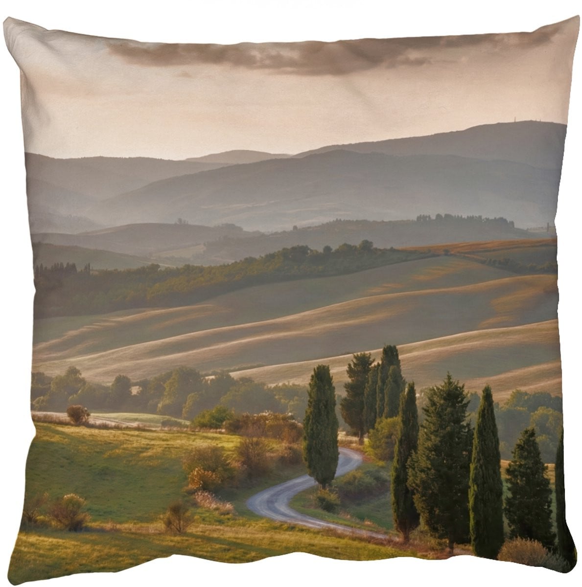 Sierkussen Landschap Heuvels Toscaans - 45 x 45 cm