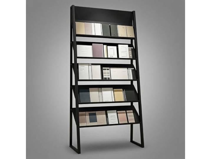 Fliesen Ständer für Musterplatten Metall,Robuster Bodenständer für Showroom Platzsparend fliesen-präsentationsständer,Mehrstufiges Regal für Fliesenstudio & Bauhandwerk(Black,L100cm/39.4in)