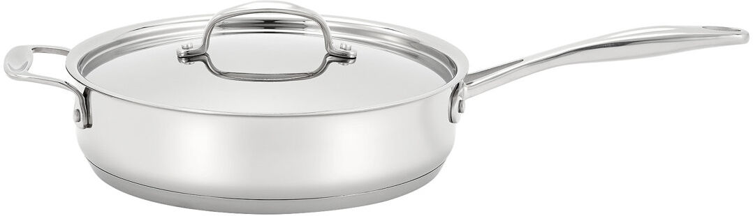 Stellar 7000, 28cm Stainless Steel Non-Stick Sauté Pan with Stainless Steel Lid, 3.5L Silver 24 cm