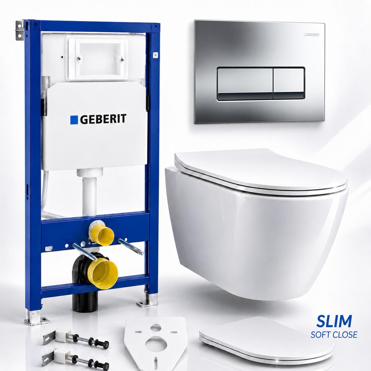 Geberit Vorwandelement WC-Schüssel Betätigungsplatte Delta50 | BADLAND ROLO