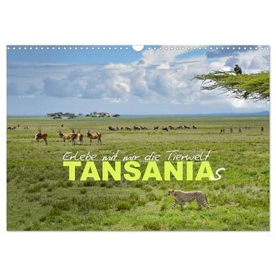 Erlebe mit mir die Tierwelt Tansanias (Wandkalender 2027 DIN A3 quer), CALVENDO Monatskalender