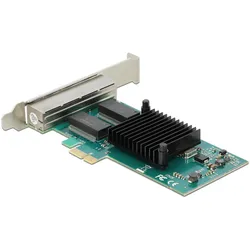 Delock PCI Express x1 Karte 4 x RJ45 Gigabit LAN i350 (Ethernet), Netzwerkkarte