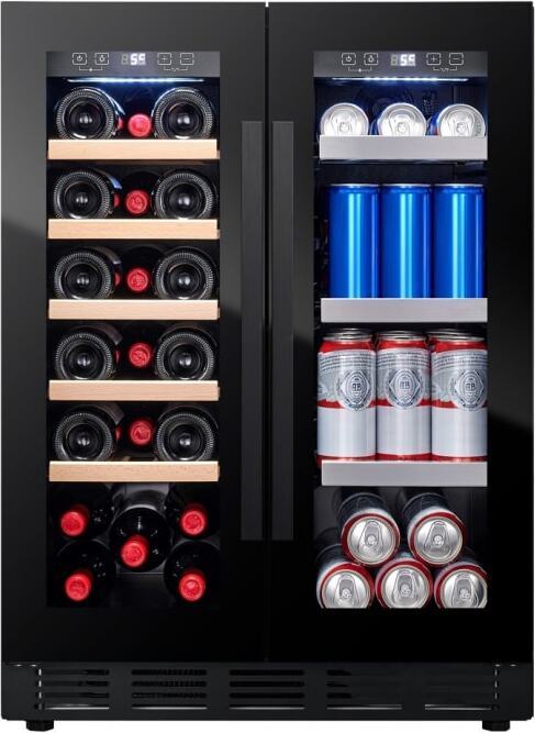 Wein- und Bierkühlschrank Einbau - Arctic Collection 60 Duo Fullglass Black