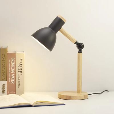 Inspired Living Nordic Wood Adjustable Desk Lamp For Reading, Study & Bedside Lighting black eu