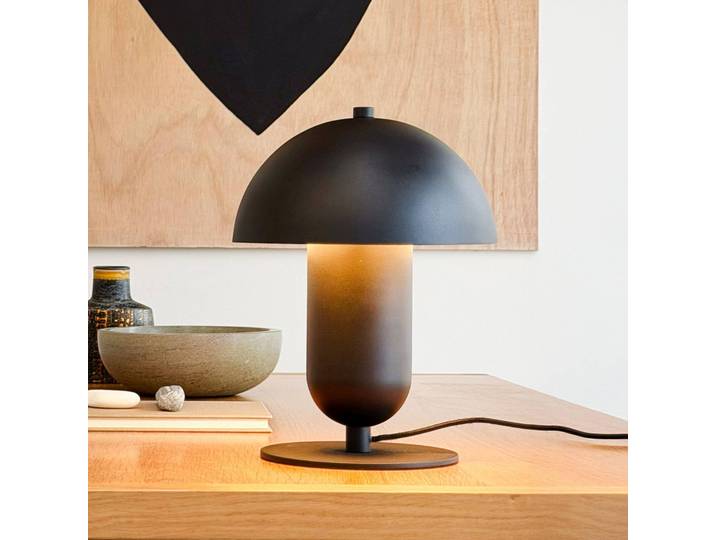 Dyberg Larsen Fensterbank Tischlampe Movie, schwarz, für Wohn- / Esszimmer, Metall, Design