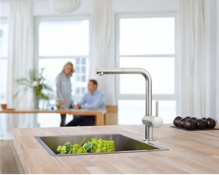 Grohe Minta Küchenarmatur 30274DC0  supersteel, herausziehbarer Auslauf