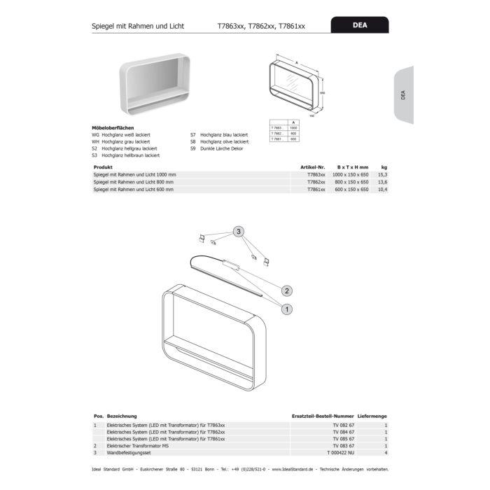 Ideal Standard Elektronik mit Trafo DEA, TV08267 TV08267
