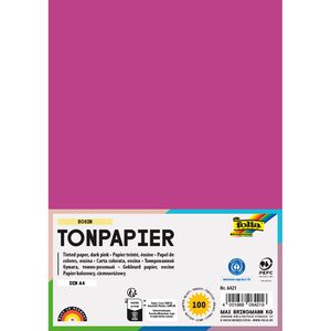 Folia Tonpapier 6421, A4, eosin, 130g/m², 100 Blatt