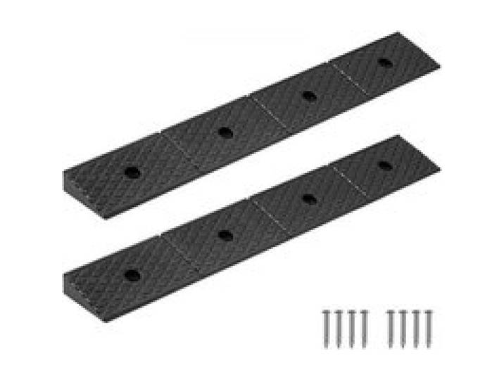 VEVOR Bordsteinrampe aus Gummi, 15 T Tragkraft, Auffahrtsrampe 5,08 cm hohe, robuste Schwellenrampe mit Ablauftank für Rollstühle, Kinderwagen, Motorräder, Autos, Rasenmäher & Anhänger, 2er-Pack