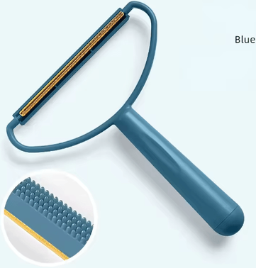 Inspire Picks Portable Double Sided Silicone Pet Hair Remover Brush Reusable Grooming & Fabric Cleaner blue