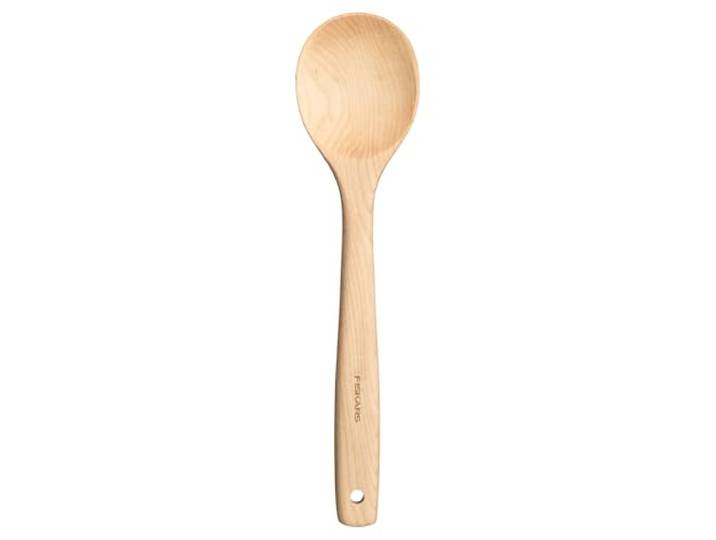 Fiskars Folken Cuillère de Cuisine Cuillère en Bois pour Ustensiles de Cuisine Revêtus\, Longueur 29 cm\, Bois d'Érable Certifié FSC\, 1075685