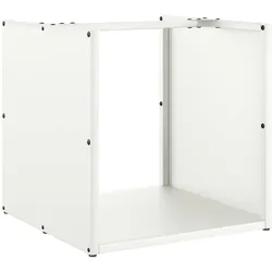 vidaXL Brennholzregal Weiß 40x40x40cm Kaltgewalzter Stahl