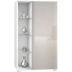 VITRINE Davos Sandgrau Hochglanz