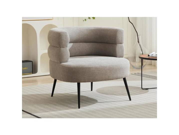 Fauteuil en tissu gris CAMEDO
