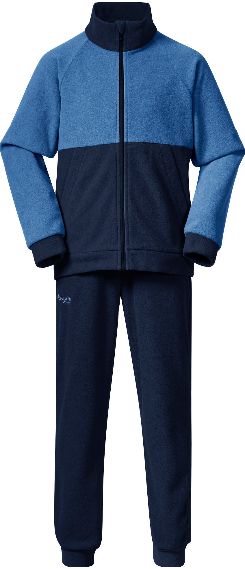 Bergans Kids' Smådøl V5 Longzip Set Navy Blue/Riviera Blue 80