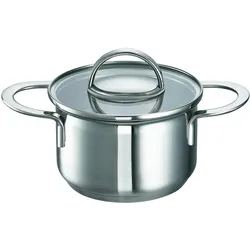 Schulte-Ufer Mini-Fleischtopf Little Lilly, Pfanne + Kochtopf, Silber