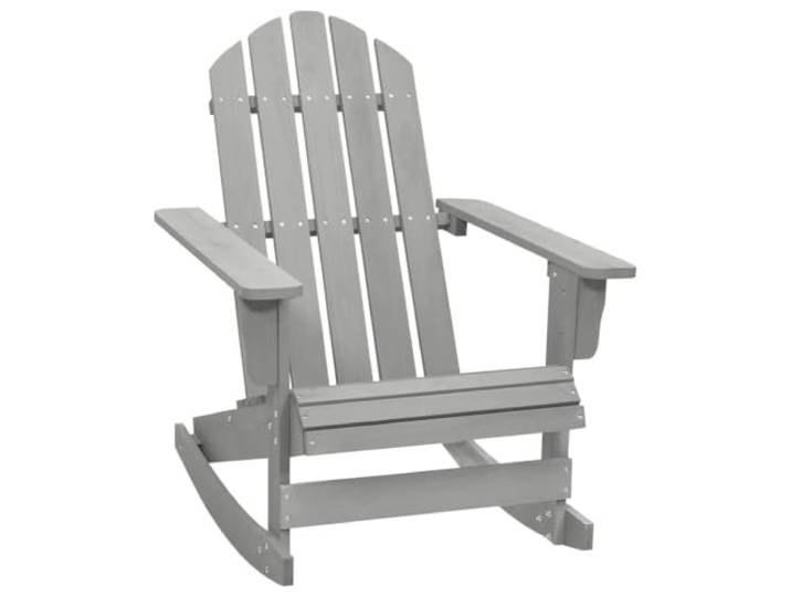 Garten-Schaukelstuhl aus Massivholz Grau, Schaukelsessel für Terrasse, 110 Massives Hartholz, dauerhaftes Finish, Vintage-Stil, einfacher Aufbau, für Garten und Terrasse