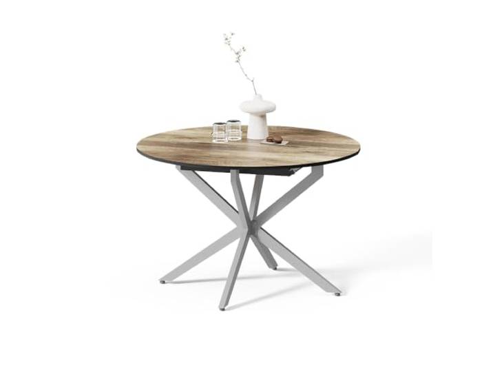 Livinity Esstisch Firenze, Eiche rustikal/Grau, 120 x 120 cm