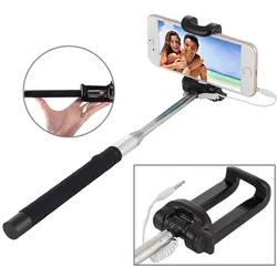Selfie Stick für iPhone Samsung Sony Huawei Xiaomi LG HTC 23,5cm-105,5cm Schwarz