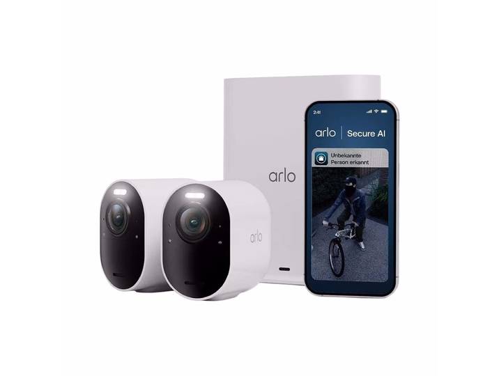 Arlo Ultra 3 Spotlight Camera 2-Pack white Netzwerkkamera – Überwachungskamera – weiss