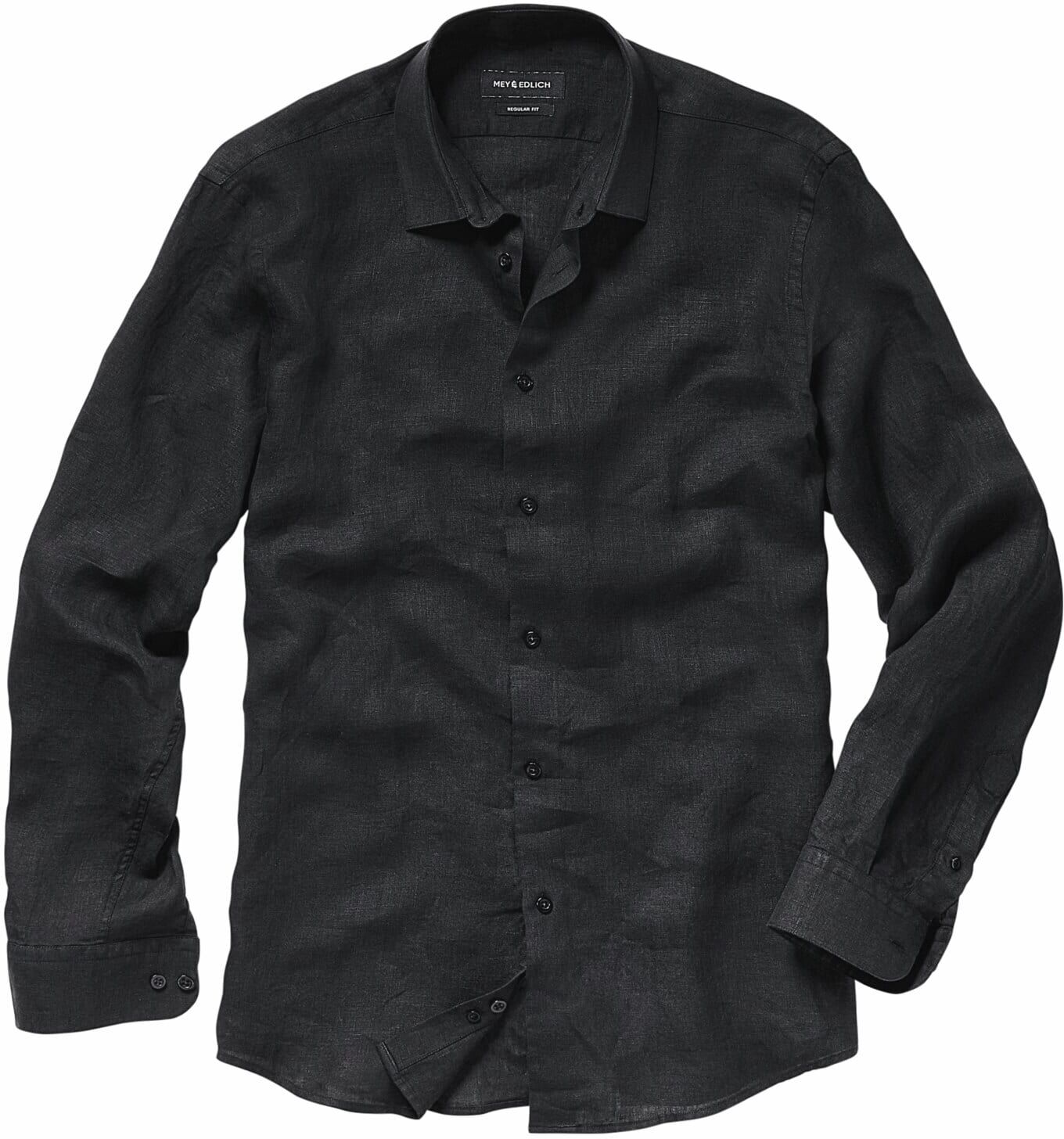 Mey & Edlich Prestige-Leinenhemd Schwarz 44