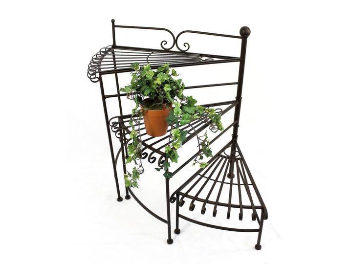 DanDiBo Blumentreppe Metall Braun 64 cm Dy12020, 56x64x56 cm, Wohnzimmer, Wohnzimmertische, Blumenständer