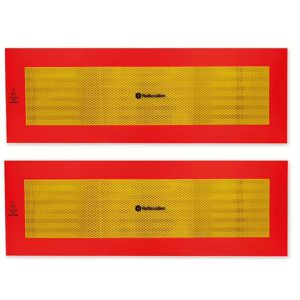 Reflexallen Fahrzeugkennzeichnung Heckwarntafel, 56,5 x 19,5 cm, aus Folie, selbstklebend, 2 Stück