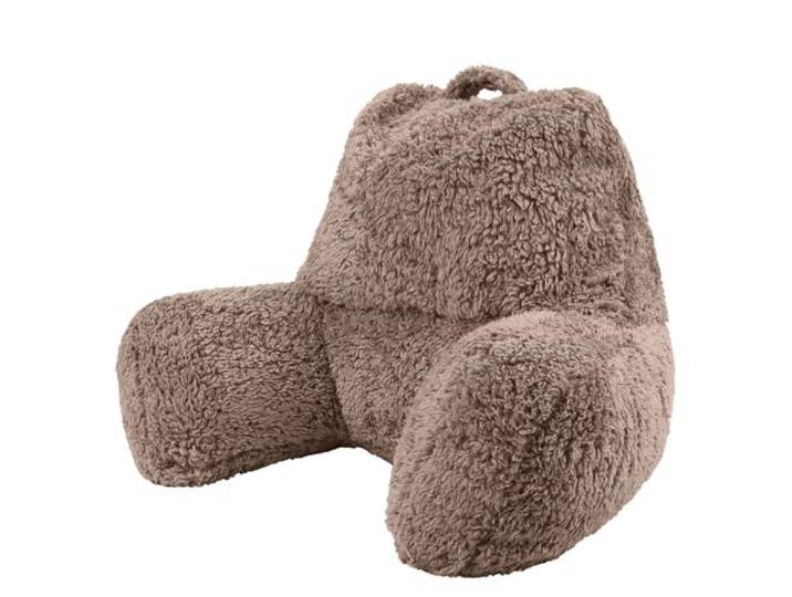 Icon Coussin de Lecture\, Oreiller de Soutien avec Remplissage\, Brun Fabriqué en Europe\, Oreiller Ergonomique\, Tissu en Sherpa Doux\, Coussin de Lecture pour Lit\, Chambre et Salon