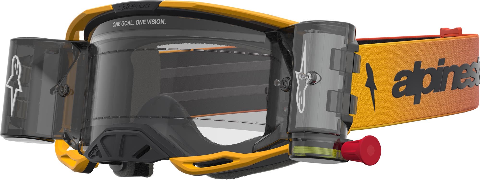 Alpinestars Vision 8 Amber Roll-Off Motocross Brille 5103327-5009-OS