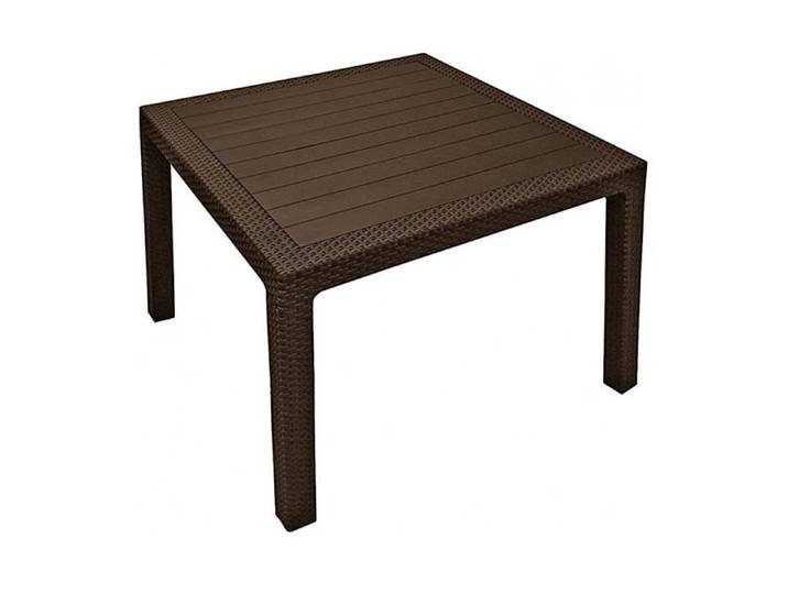 Table de jardin rectangulaire en plastique - KETER - 95x95x74 cm - Marron - Usage extérieur - Melody Quartet