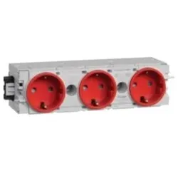 Tehalit Steckdose 3-fach rt GS3000 vrt GS30003020