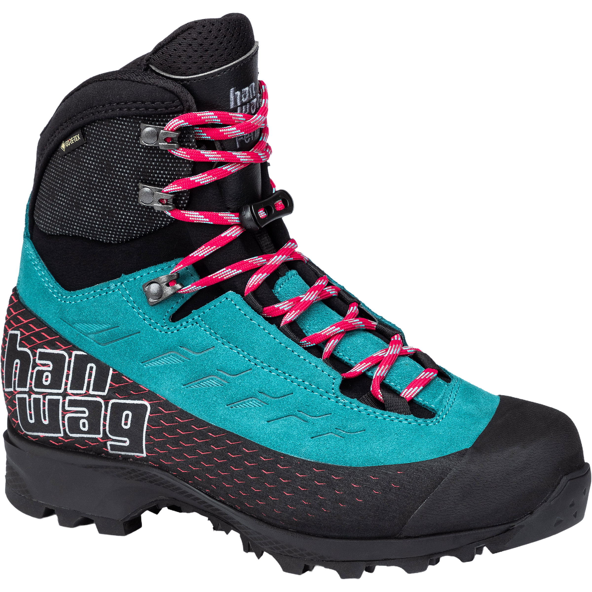 Hanwag Ferrata Tour GTX Damen Bergstiefel & Expeditionsstiefel tuerkis Größe 37 Hochtour | Bergsteigen Wasserdicht