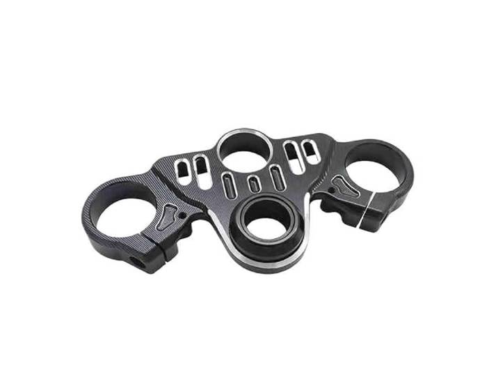 Obere Gabelbrücke， Für QJMOTO QJ SRK 800RR Motorrad Zubehör CNC Clamp Triple TRee Lenker Klemme Gabel Brücke Gabelführung Gabelbrücke，(LJS-black and silver)