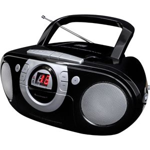 Soundmaster Radio SCD5100SW Boombox, CD, Kassettendeck, Stereo, schwarz