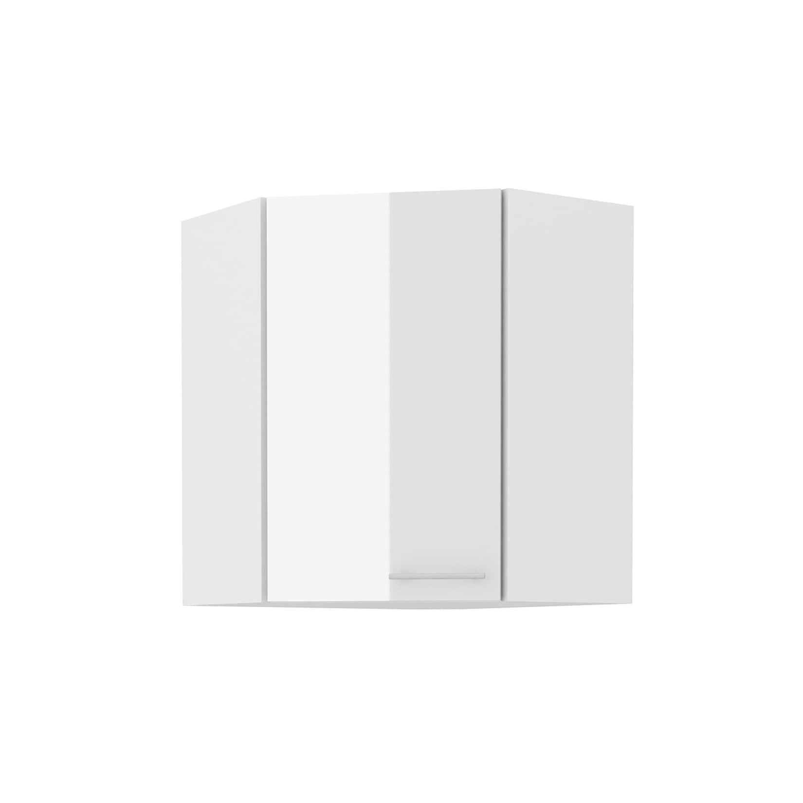 Eckhängeschrank 60x60 Lara Weiß Hochglanz Küchenzeile Küchenblock Küche