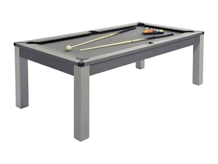 Vente-unique - Billardtisch 8 Personen Balthazar - Holz Grau Grau Holz, Platte