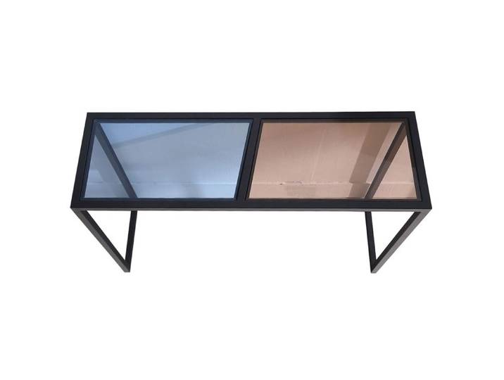 Console verre ESPRIT - Marron / Bleu - Noir