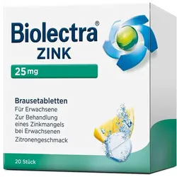 Biolectra ZINK 25mg 20 St Brausetabletten