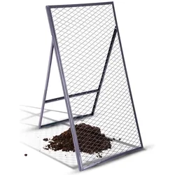 Novatool, Komposter + Gartensack, Boden Durchwurfsieb 100x50 cm, aus pulverbeschichtetem Stahl, Durchwurfgitter Sieb für Erde
