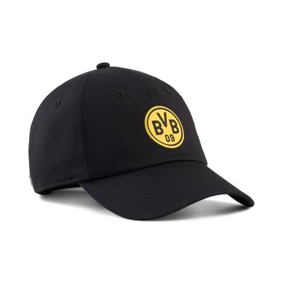 Baseball Cap PUMA "BVB ESS CAP", Damen, puma schwarz, faster gelb, Obermaterial: 100% Baumwolle, unifarben, Caps, sportlicher Stil