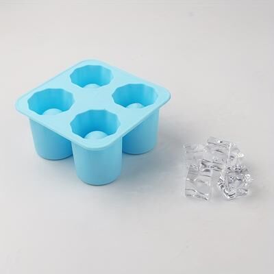 The Handy Homestead Silicone Ice Shot Glass Mold Cup Cocktail Ice Cube Tray blue