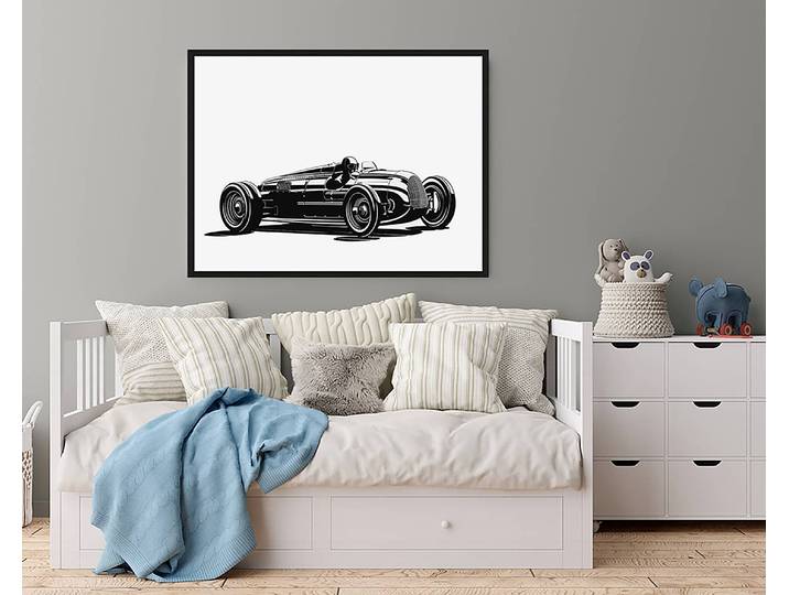 Bild Racing Car 63 x 83cm Multicolor