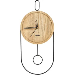 WANDUHR Heller Holzfarbton/Schwarz Sierre