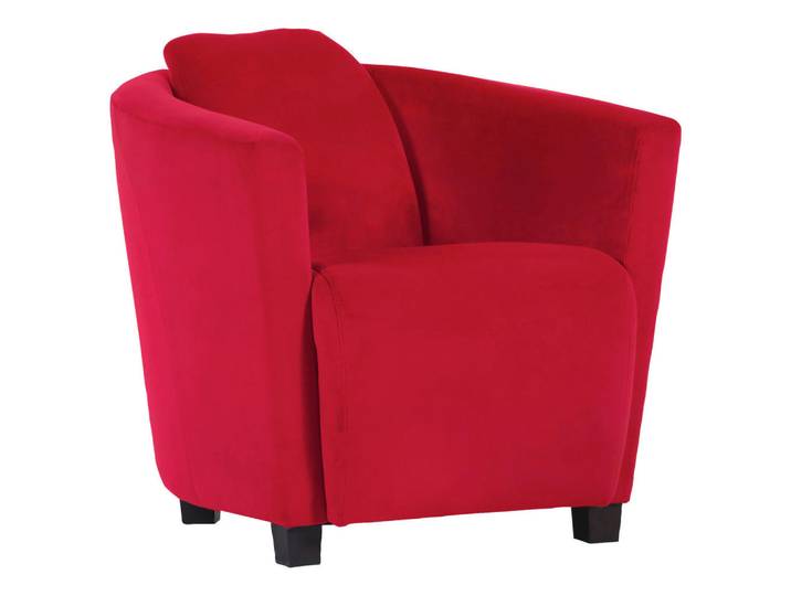 Cocktailsessel, Rot, Holz, Used look, 72x72x85 cm, Fußauswahl, Stoffauswahl, Wohnzimmer, Sessel, Cocktailsessel