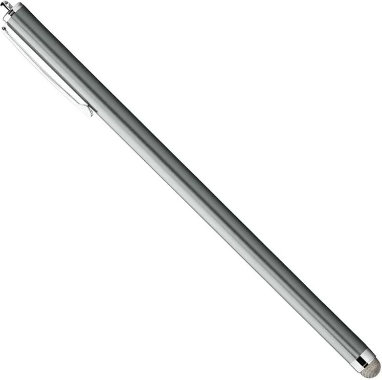 INF Universeller kapazitiver Stift mit austauschbarer Spitze für Tablets und Smartphones Grau