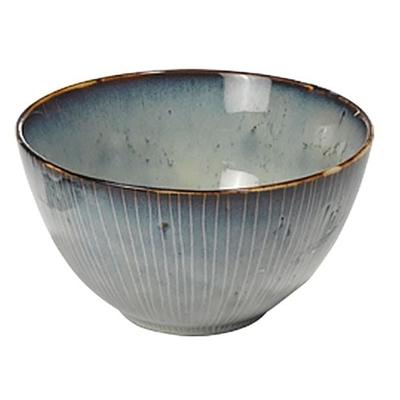 Broste copenhagen Schüssel Nordic Sea, Keramik Graublau 15 cm