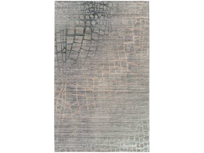 Tapis artisanat inspiré en polyester gris/multicolore, 122 x 183 cm