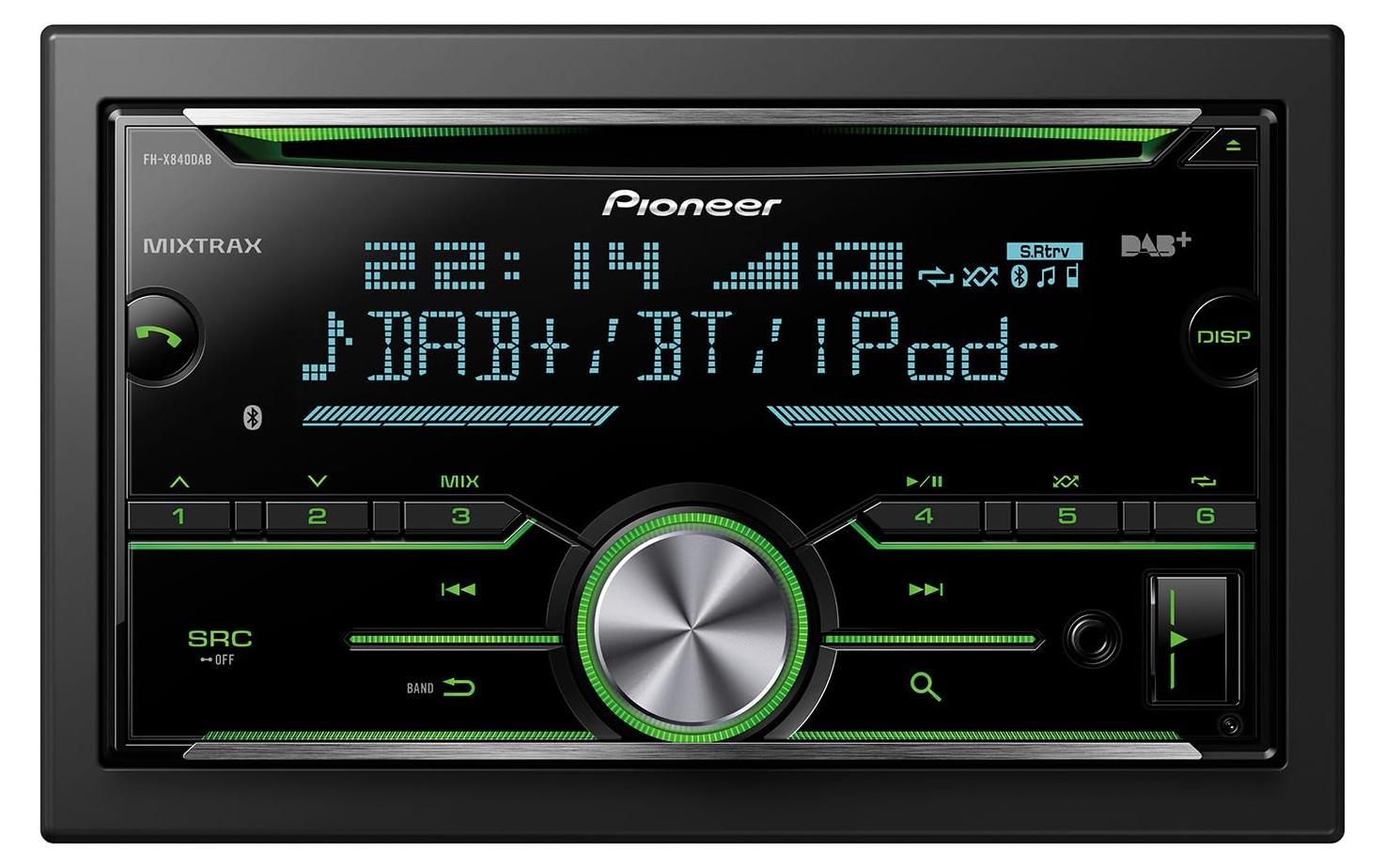 Pioneer FH-X840DABAN, inklusive DAB Antenne, 2DIN Autoradio, CD-Tuner mit FM und